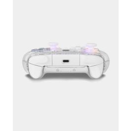 Krom NXKROMKRYSTAL Mando y volante Bluetooth/USB Gamepad Transparente para Android, Nintendo Switch, PC, iOS