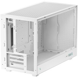 DeepCool CH260 WH Micro Torre Gaming PC Blanco, compatible con micro ATX/Mini-ITX, ventana de vidrio templado