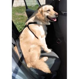 Nayeco Arnés de Seguridad para Perro Coche y Paseo, Reforzado Acolchado Negro 25mm (39-90cm y 40-114cm)