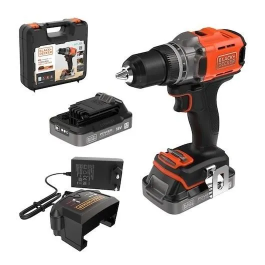 Black + Decker Taladro Atornillador Inalámbrico 18V BCD382D2XK-QW con 2 Baterías 2Ah y Cargador, Incluye Estuche de Transporte Precio: 142.78999944. SKU: B1CVM7DD62