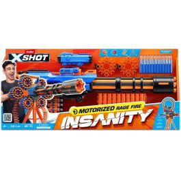 Zuru ZUR1714432321949 Lanzador motorizado X-SHOT Rage Fire, 40 dardos, trípode incluido, alcance 27 m