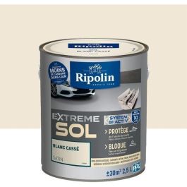 Ripolin Pintura para pisos interior y exterior, Blanco satinado 2.5L. Alta resistencia a manchas y paso de llantas calientes. Ripolin Pintura para pisos interior y exterior, Blanco satinado 2.5L. Alta resistencia a manchas y paso de llantas calientes.