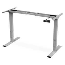 Digitus Estructura de Mesa Eléctrica Regulable en Altura, Doble Motor, 3 Niveles, Gris