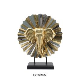 DKD Home Decor Figura Elefante Resina Cristal Dorado Negro 18 x 56.5 x 47 cm Precio: 62.50000053. SKU: B194M6XV2D
