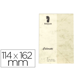 Rossler Coloretti Sobre Ministro Color Mármol Crema 114x162 mm Pack 5 Unidades Precio: 3.50000002. SKU: B192MPXFKB