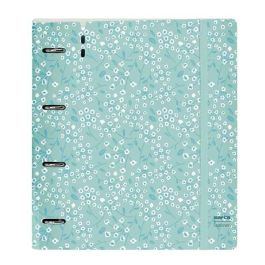 Carpeta Con Recambio Safta Din A4 Cuadro 5 mm Polipropileno Foam 4 Anillas 35 mm Estampados Floral Azul Carpeta Con Recambio Safta Din A4 Cuadro 5 mm Polipropileno Foam 4 Anillas 35 mm Estampados Floral Azul