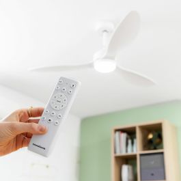 Ventilador de Techo con Luz LED y 3 Aspas ABS Flaled InnovaGoods Blanco 36 W 52" Ø132 cm Ventilador de Techo con Luz LED y 3 Aspas ABS Flaled InnovaGoods Blanco 36 W 52" Ø132 cm