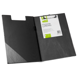 Q-connect Portanotas Plastico DIN A4 Negro con Pinza