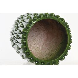 DKD Home Decor Jarrón Urban de Magnesia Verde 25 x 30 x 25 cm (2 Unidades)