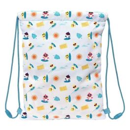 Bolsa Mochila con Cuerdas Baby Shark Surfing Azul Blanco 26 x 34 x 1 cm
