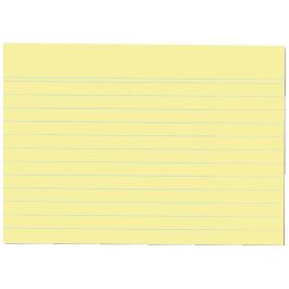 Herlitz Karteikarte A6, Liniertes, Amarillo, Paquete de 100