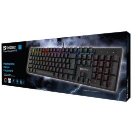 Sandberg Teclado Mecánico Gaming con 105 Teclas, Placa de Metal Resistente y Distribución Alemana