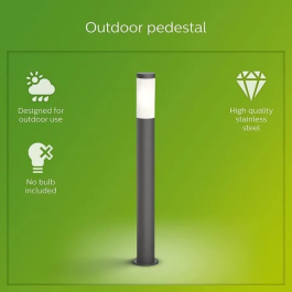 Philips 8719514417557 Potelet Utrecht Lámpara de Exterior 20W Antracita Precio: 55.94999949. SKU: B1CNKEGT26