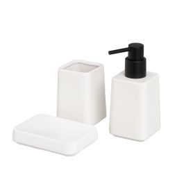 Set de Baño Blanco Cerámica 20,5 x 7 x 17,5 cm