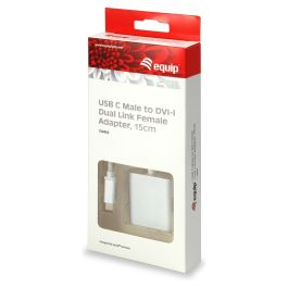 EQUIP ADAPTADOR USB-C MACHO A DVI-I HEMBRA 0,15CM