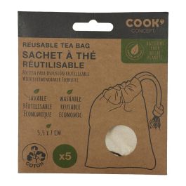 Cook Concept Juego de 5 Bolsas Reutilizables para Té e Infusiones de Algodón Lavables 5,5x8 cm Precio: 1.9499997. SKU: B15NBR6YP4