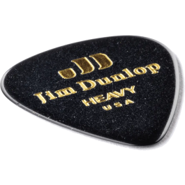 Dunlop Pack 12 Púas Genuine Celluloid Classic Negro - Heavy