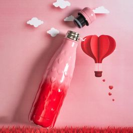 The Concept Factory Termo Botella 500 ml Corazones de Acero Inoxidable