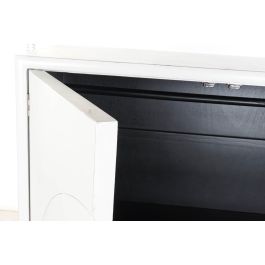 DKD Home Decor Armario Oriental Kamakura Blanco Dorado 120 x 50 x 175 cm Álamo Metal