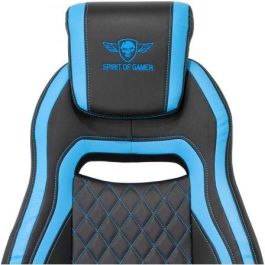 SILLA SPIRIT OF GAMER WILDCAT BLUE - MARCO MADERA - PISTON CLASE 3 - APOYABRAZOS ARTICULADOS - REPOSAPIES - 5 RUEDAS 360º - HASTA 120KG