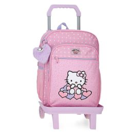 JOUMMA BAGS Trolley Hello Kitty Hearts & Dots 38cm Mochila Extraíble con 2 Bolsillos Laterales