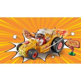 Playmobil 71634 Vehículo Kart Racing Pizzero Funstars con Motor Retráctil para Niños +4 Años