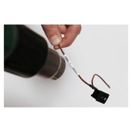 BROTHER Cinta tubo termorretractil. Texto negro sobre fondo blanco. PTE300, PTE550W, PTP750W, PTP900