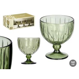 VIVALTO Copa Helado Rayas 360ml Verde 10.5x7.9x12cm (Set de 24) Precio: 53.24484. SKU: B15PE9MKLW