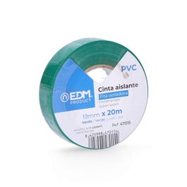 Edm Cinta aislante calidad 'supra' verde 20 m x 19 mm para electricidad