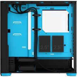 Fractal Design Pop Air RGB Cyan Core TG Clear Tint Torre PC, ATX, micro ATX, Mini-ITX, Cristal Templado, Negro/Cian