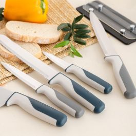 Quid Taco de Cuchillos y Tijera Oasis de Metal Gris - 5 Piezas, Libre de BPA