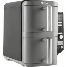 Ninja SL400EU Freidora de Aire Doble Cesta 9.5L Double Stack XL para 8 Personas con 6 Funciones de Cocción