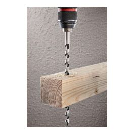 Wolfcraft Broca para Vigas de Madera Ø8,00 x 400 mm Vástago Hexagonal