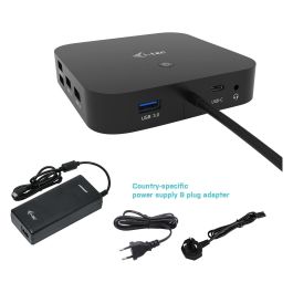 I-tec C31HDMIDPDOCKPD Docking Station USB-C/Thunderbolt, Doble Pantalla 4K/60Hz, Carga 100W, 6 Puertos USB