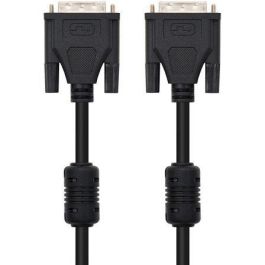 Nanocable 10.15.0802 Cable DVI Dual Link 24+1 Macho-Macho 1.8m Negro con Ferrita Soporta Full-HD 1080p, 10.2 Gb/s, 330MHz