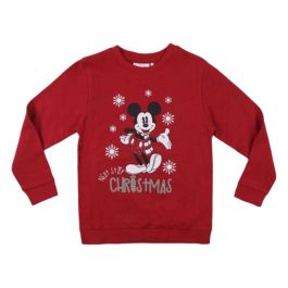 Cerdá Sudadera de Algodón Perchado con Diseño de Mickey Mouse para Niños, Talla 6 Años, Color Rojo