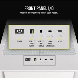 Corsair CC9011241WW iCUE 4000D RGB Airflow Torre Central con 3 Fans AF120 RGB Elite Blancos