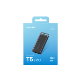 Disco Externo SSD Samsung Portable T5 EVO 2TB/ USB 3.2/ Negro