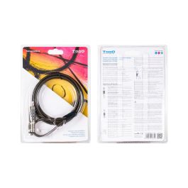 TOOQ Cable de Seguridad Tipo NANO con Combinacion para Portatiles 1.5 metros, Gris Oscuro TOOQ Cable de Seguridad Tipo NANO con Combinacion para Portatiles 1.5 metros, Gris Oscuro