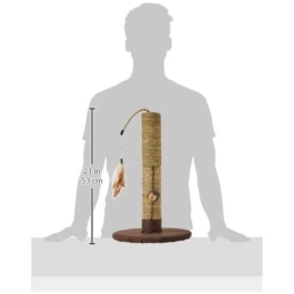 Aime Poste Rascador para Gatos con Juguetes y Base Antideslizante, 48x30 cm