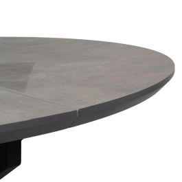Mesa Extensible Gris-Negro Dm-Metal 120 X 120 X 76 cm
