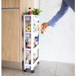 Inde Carrito Multiusos Extensible 4 Cestos 37,6 cm x 15,5 cm x 24,5 cm (4 Unidades)