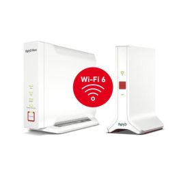 Fritz Kit Wifi Mesh Set 4060 + 3000 AX INT, Wi-Fi 6 Tribanda, 4x4, 6000 Mbit/s