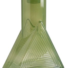 Figura Decorativa Amarillo Verde Botella 16,8 x 16,8 x 33,5 cm