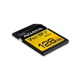 ADATA Tarjeta de Memoria SDXC UHS-II U3 Class 10 de 128GB, Velocidad Lectura 290MB/s, Escritura 260MB/s, Negra y Oro