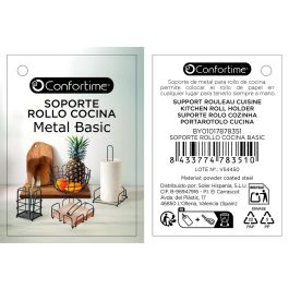 Inde Soporte Rollo Cocina Basic Confortime - 15.5 cm x 31 cm x 15.5 cm (12 Unidades)