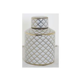 DKD Home Decor Jarrón Glam Dorado Blanco Porcelana 14 x 21.5 x 14 cm (2 Unidades) Precio: 35.50000003. SKU: B1GZ754E6J