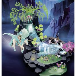 Playmobil Fantasía Fuente Energía Mágica con Hadas, Cristales y Funciones de Agua y Niebla