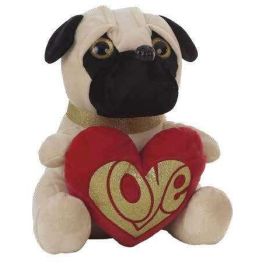 Peluche pug dog corazón 32 cm Precio: 13.6609. SKU: B1GTC5KANK