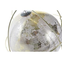 DKD Home Decor Globo Terraqueo Rosa Dorado Mármol Metal 22 x 25 x 22 cm